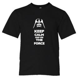 Youth Sized Keep Calm And Use The Force Darth Vader - Tee Shirt