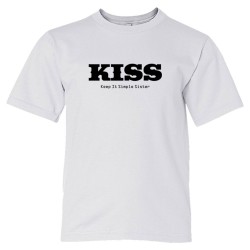 Youth Sized Kiss Keep It Simple Sister - Tee Shirt
