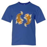 Youth Sized Yin Yang Koi Fish Oranges - Tee Shirt