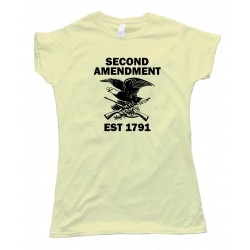 Womens 1791 Second Amendment Eagle With Guns - Tee Shirt