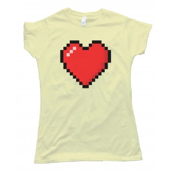 Womens 8 Bit Heart Shirt - Tee Shirt