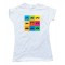 Womens 9 Mustache Styles On Colored Boxes - Movember - Tee Shirt