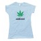 Womens Addicted Marijuana Leaf Adidas Parody Tee Shirt