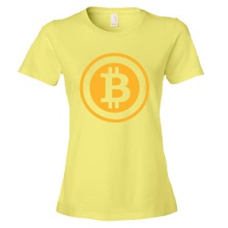 Womens Bitcoin Coin Image Online Currency - Tee Shirt
