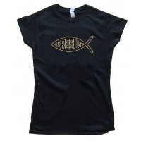 Womens Bresus Fish - Drew Brees New Orleans Saints Quarterback Tee Shirt