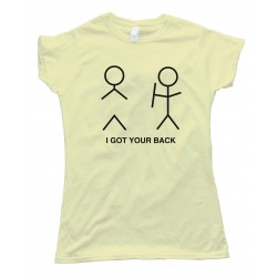 Womens I Got Your Back Stick Figure Tee Shirt