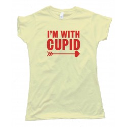 Womens I'M With Cupid Valentine'S Day - Tee Shirt