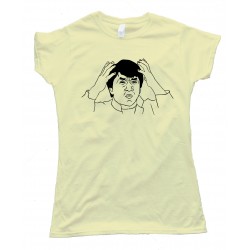 Womens Jackie Chan Rage Comic Face Tee Shirt