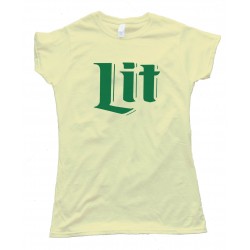 Womens Lit Miller Lite Trees - Tee Shirt