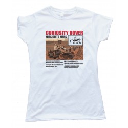 Womens Mission To Mars - Curiosity Rover - Tee Shirt