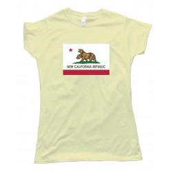 Womens New California Republic Flag Bears - Tee Shirt