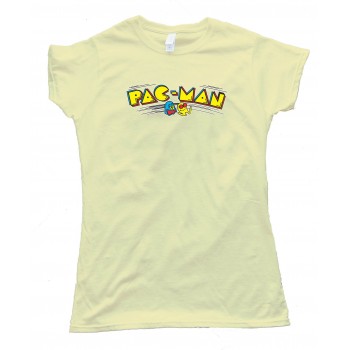 Womens Pacman Classic Video Game Pac Man Logo - Tee Shirt