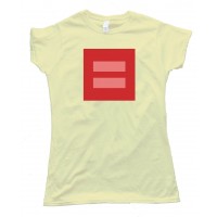 Womens Pink Equal Symbol Facebook Equality - Tee Shirt