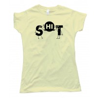Womens S Meets T Letters Shit - Tee Shirt