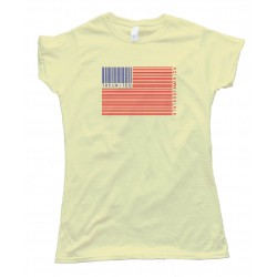 Womens Upc American Flag - Tee Shirt