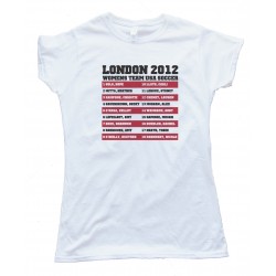 Womens Womens Team Usa Soccer Roster - London 2012 - Tee Shirt