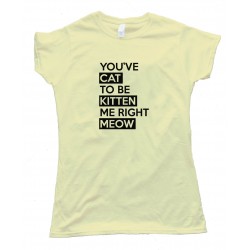 Womens Youve Cat To Be Kitten Me Right Meow - Tee Shirt