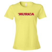 Womens 'Murica American Spirit George Bush Style - Tee Shirt