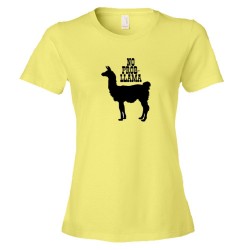 Womens No Problem Prob Llama Animal - Tee Shirt