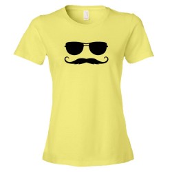 Womens Ray Ban Sunglasses With Killer Mustache - Tee Shirt