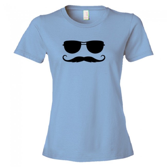 Womens Ray Ban Sunglasses With Killer Mustache - Tee Shirt