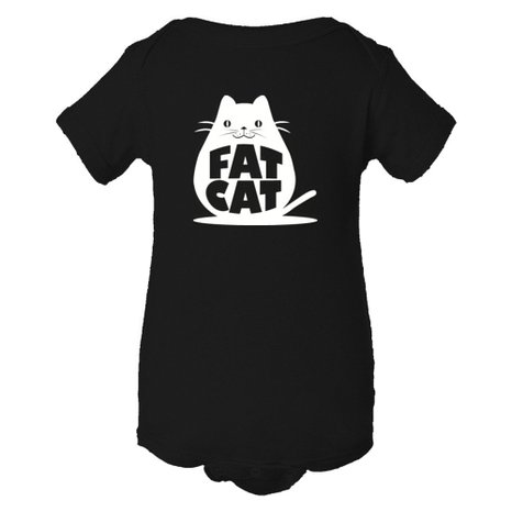 Baby Bodysuit Fat Cat Feline Roundest