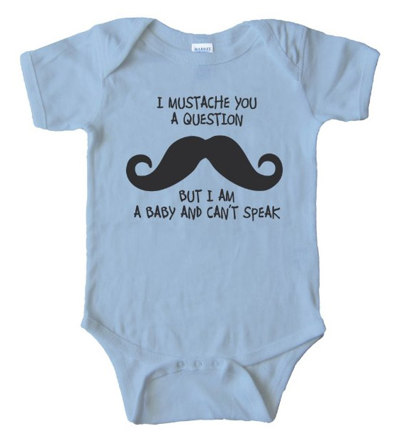 I Mustache You A Question Baby Bodysuit 
