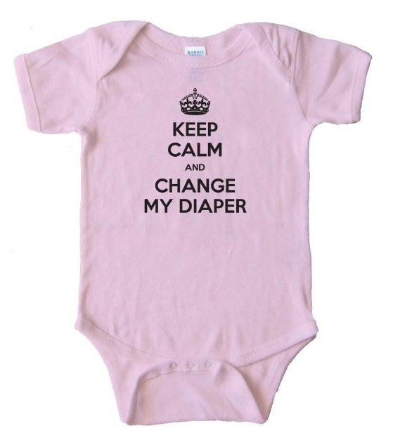 Keep Calm And Change My Diaper Bodysuit