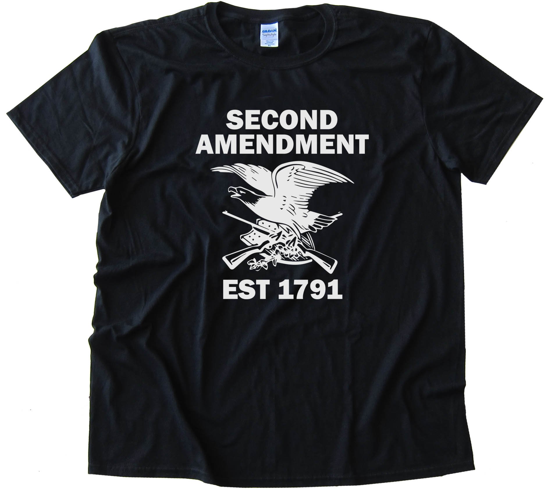 1791 Second Amendment Eagle With Guns - Tee Shirt