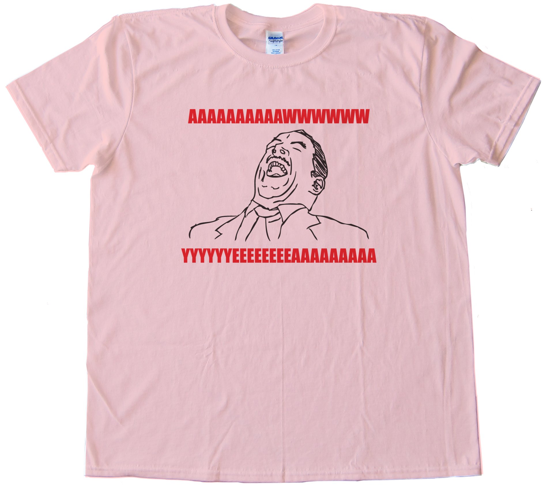 Aaawwww Yeeaaaahhhh With Text Rage Face Tee Shirt
