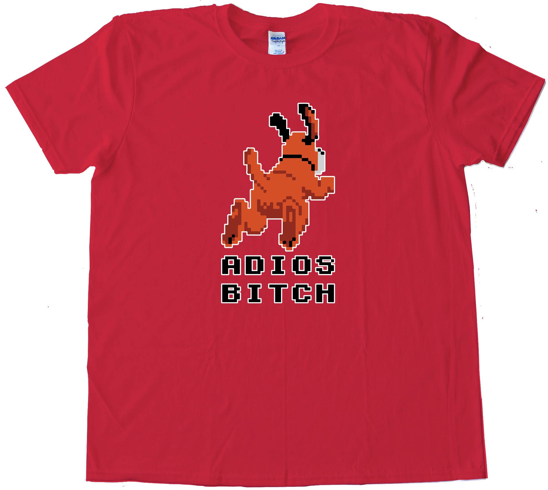 Adios Bitch Nintendo Duck Hunt Dog - Tee Shirt