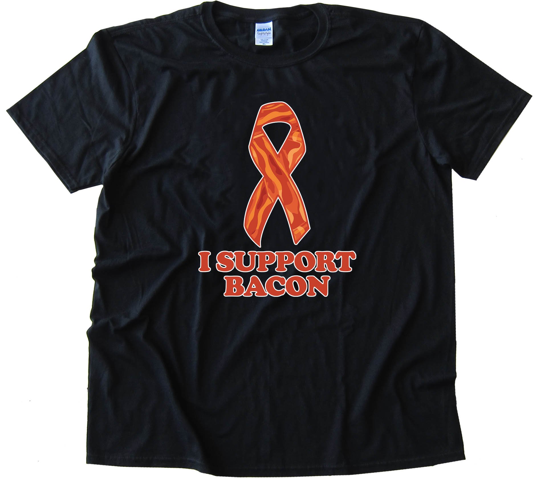 I Support Bacon Ribbon - Tee Shirt