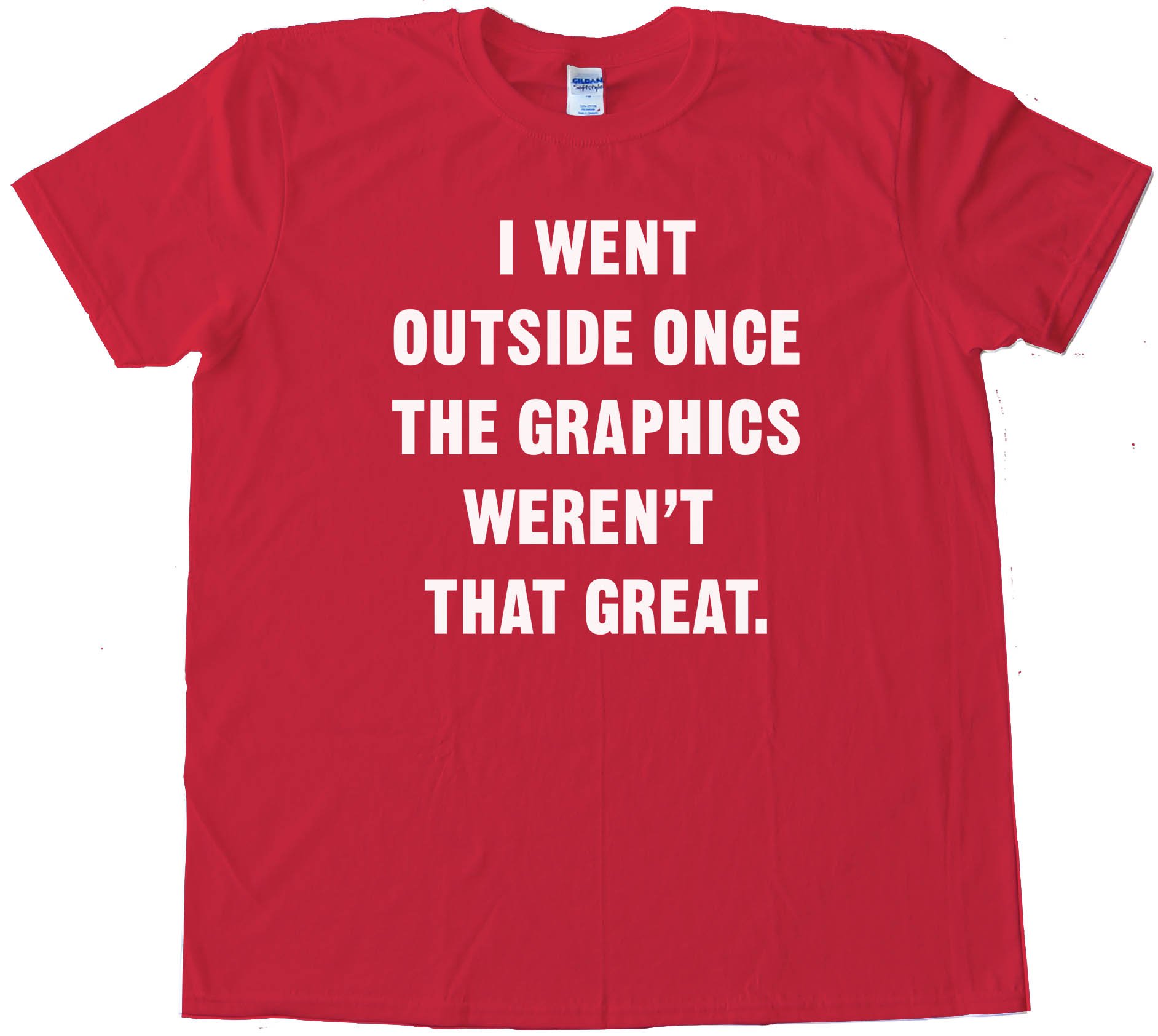 I Went Outside Once The Graphics Weren'T That Great - Tee Shirt