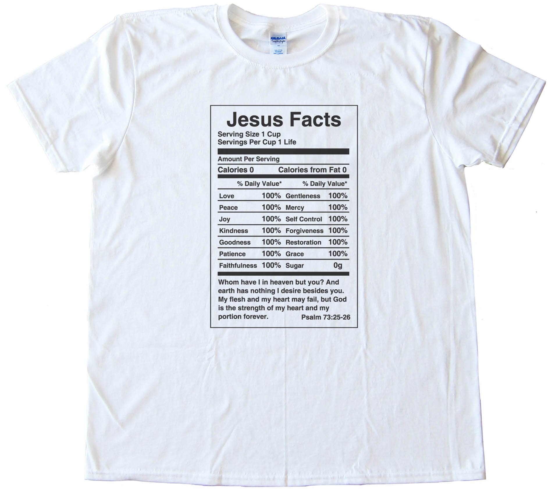 Jesus Facts - Psalm 73 Tee Shirt