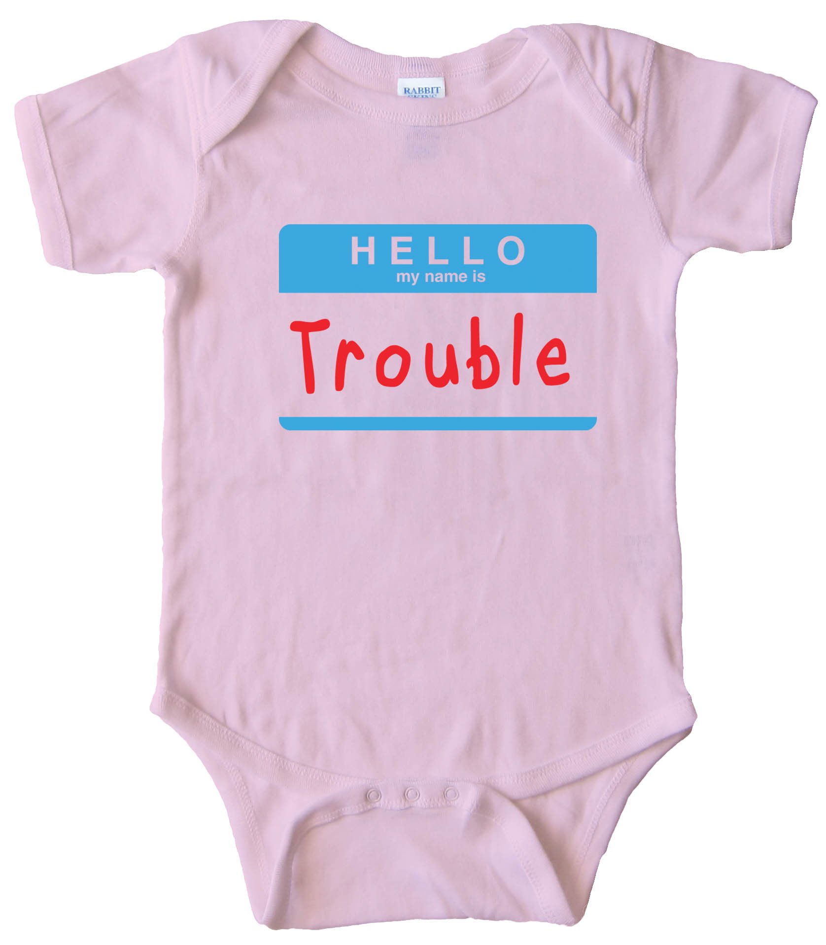 Hello My Name Is Trouble - Baby Bodysuit