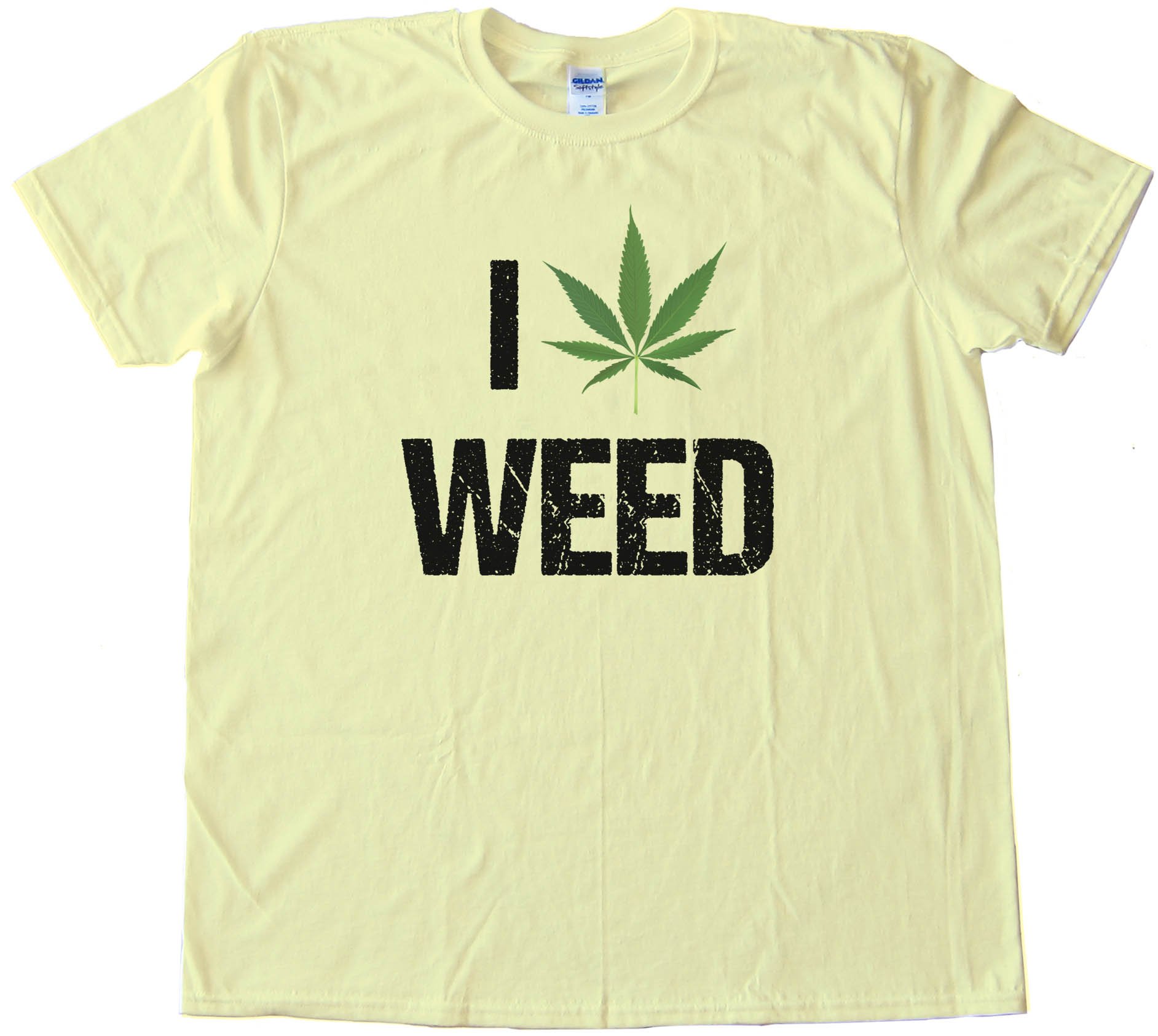 I Love Marijuana Pot Leaf Tee Shirt