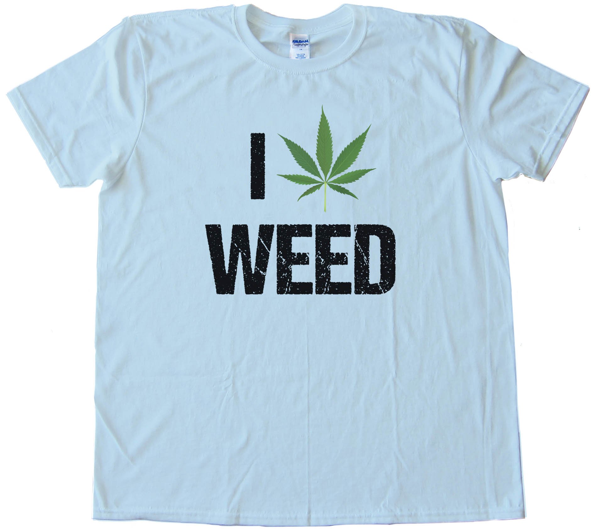 I Love Marijuana Pot Leaf Tee Shirt