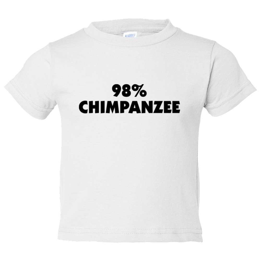Toddler Sized 98% Chimpanzee Dna Relation And Evolution - Tee Shirt Rabbit Skins