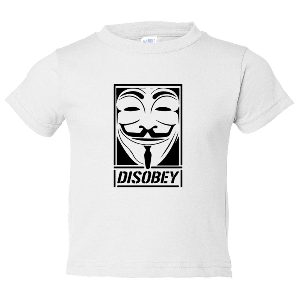 Toddler Sized Disobey - Obey Opposite Graffiti Style - Tee Shirt Rabbit Skins