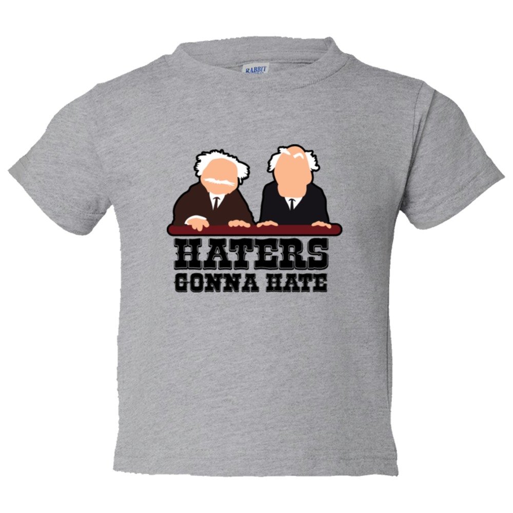 Toddler Sized Haters Gonna Hate Muppet Show Balcony Critics - Tee Shirt Rabbit Skins