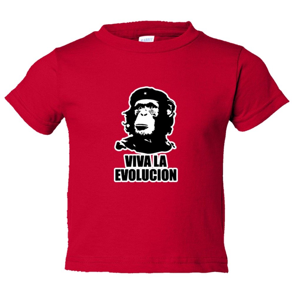Toddler Sized Viva La Evolucion Che Guevara Chimp - Tee Shirt Rabbit Skins