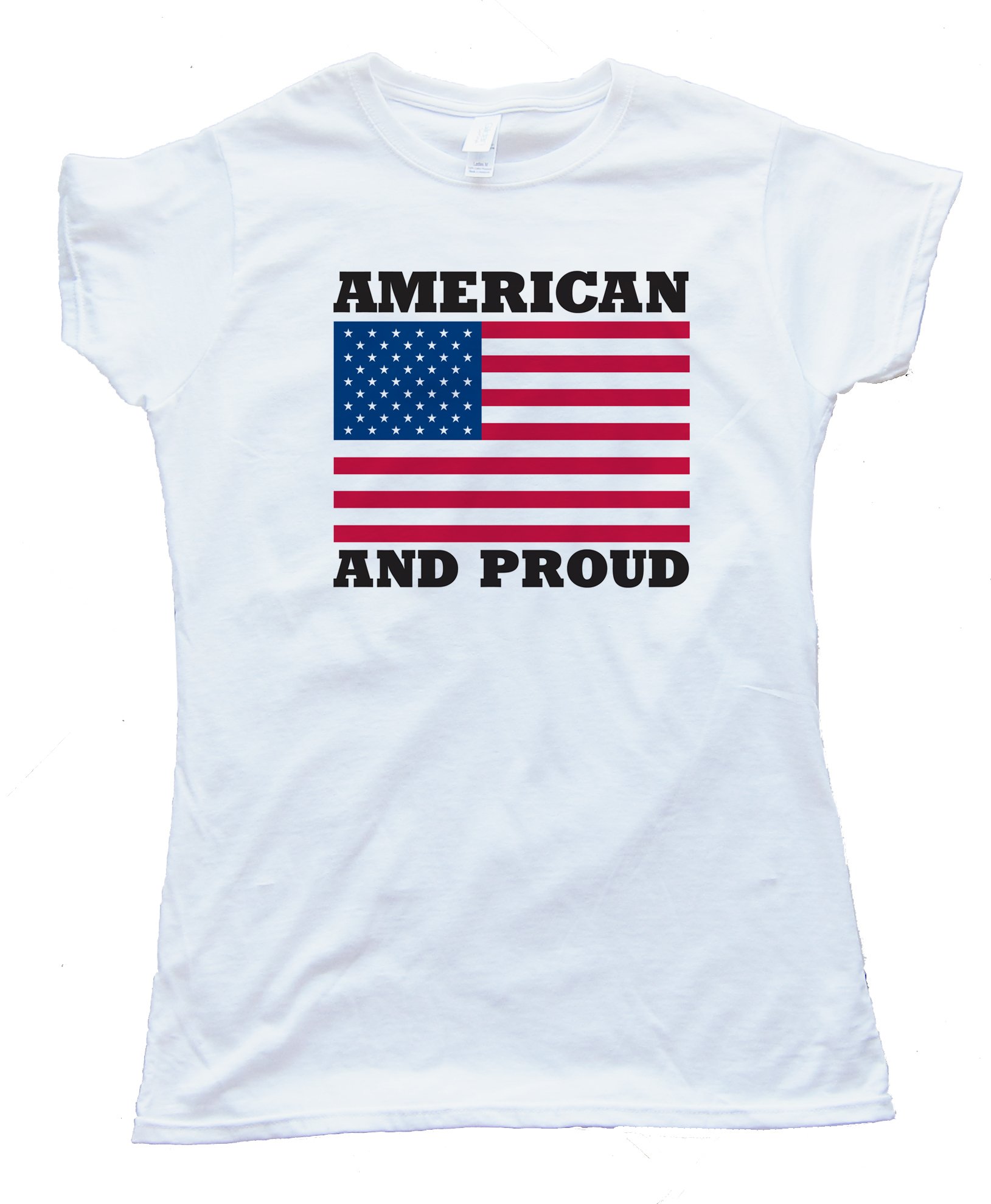 Womens American And Proud Tee Shirt
