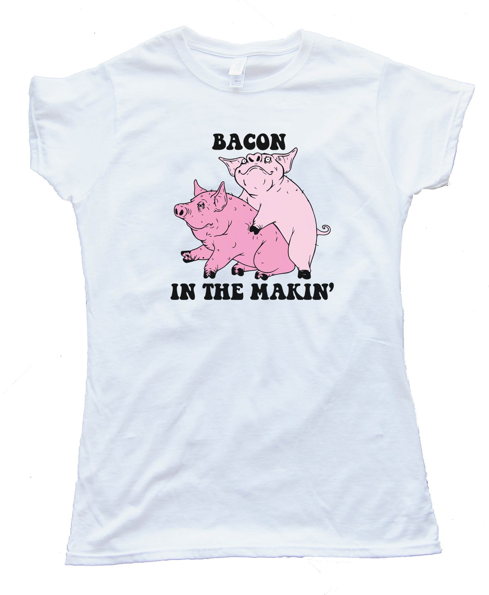 Womens Bacon In The Makin' Pigs - Tee Shirt