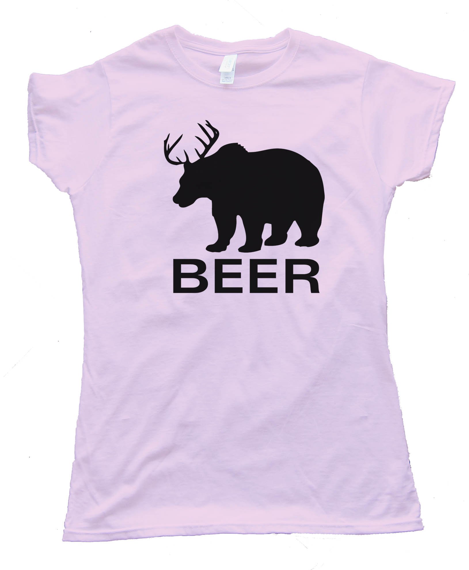 Womens Bear Deer Beer - Tee Shirt