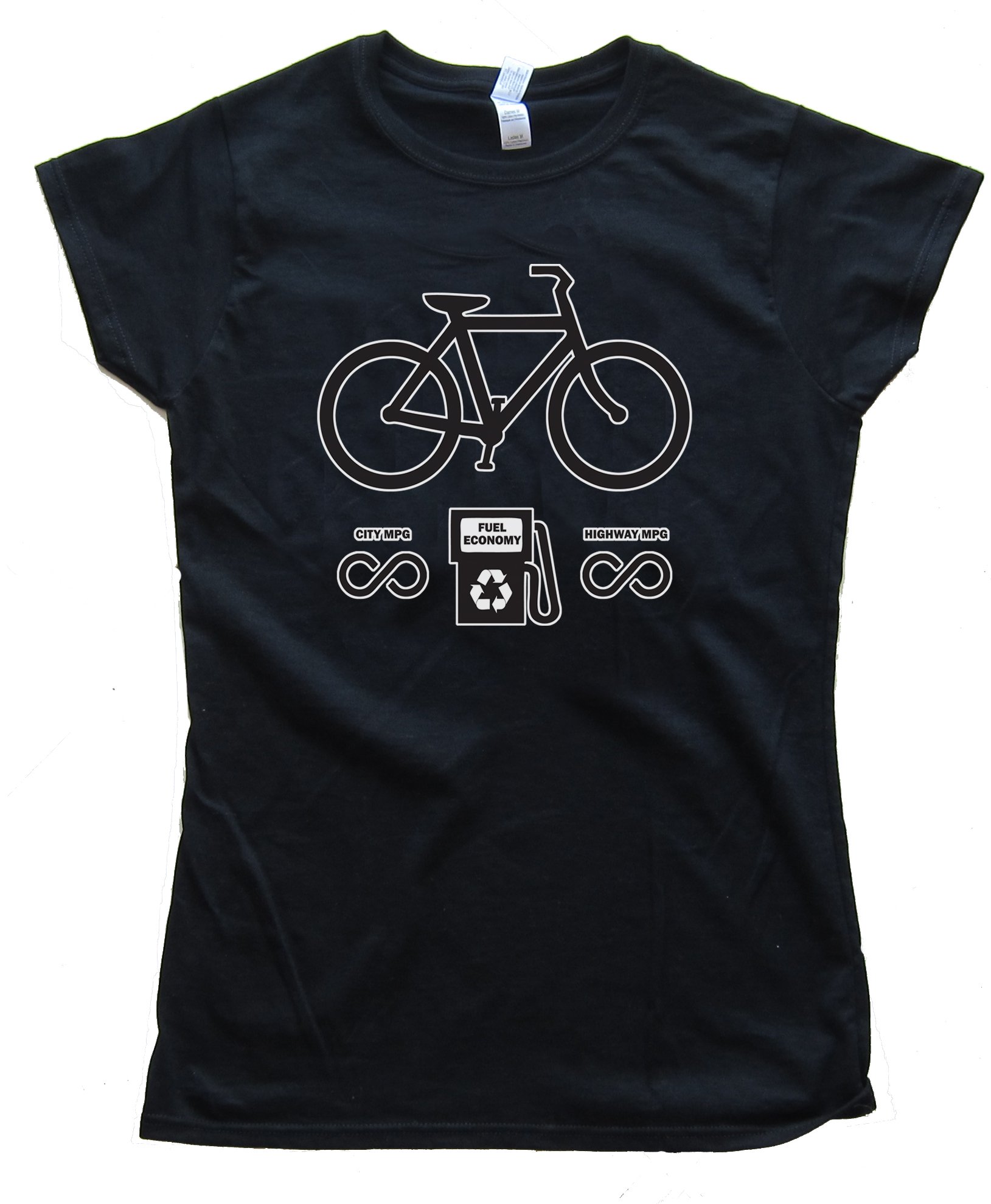 Womens Bicycle Fuel Economy Unlimited Tee Shirt