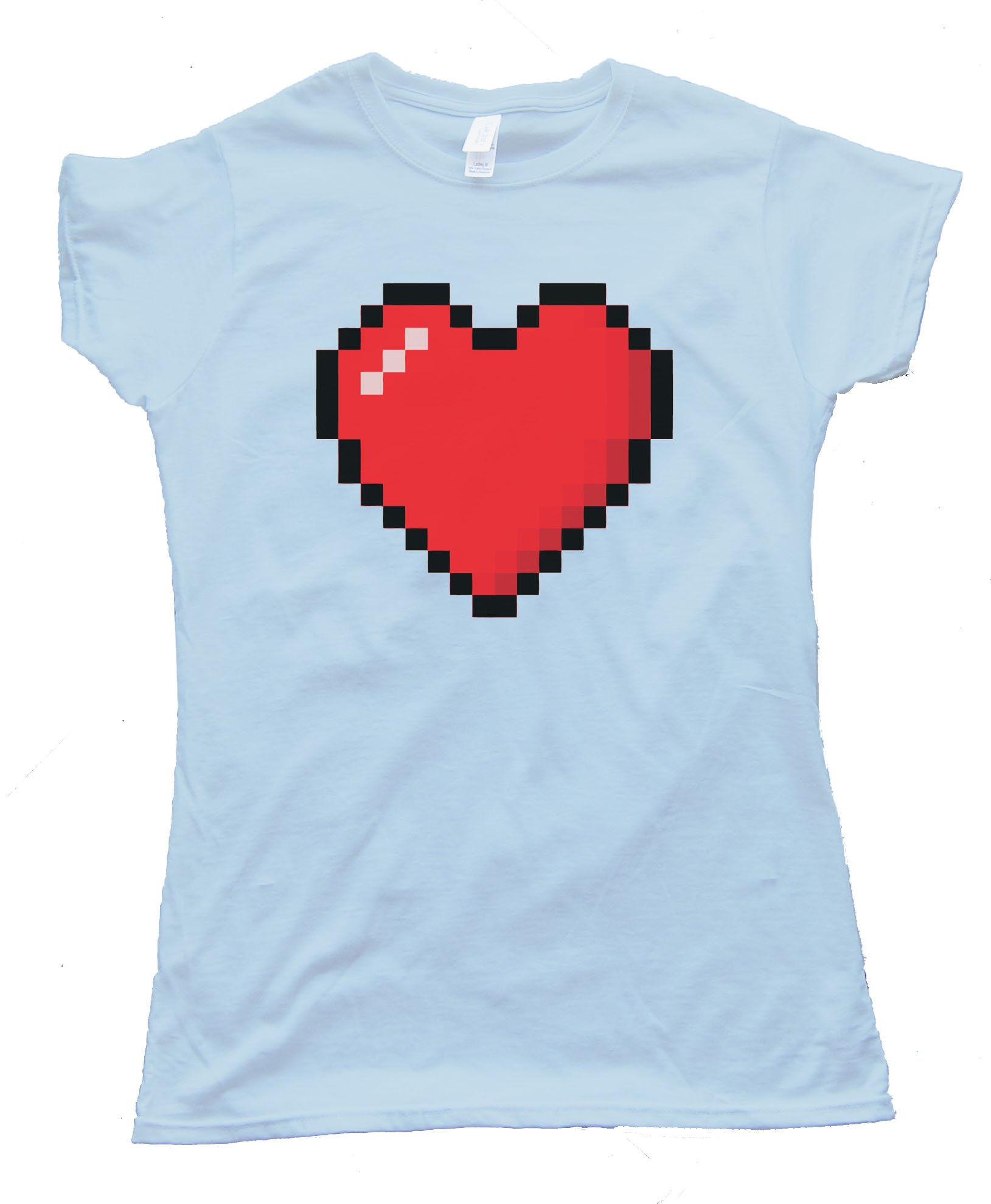 Womens 8 Bit Heart Shirt - Tee Shirt
