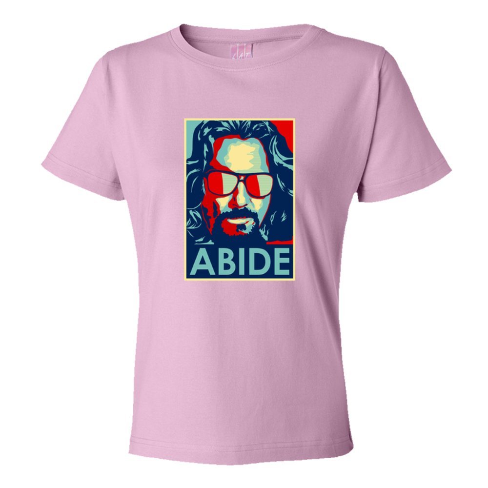 Womens Abide The Dude From The Big Lebowski Obama Style Poster - Tee Shirt