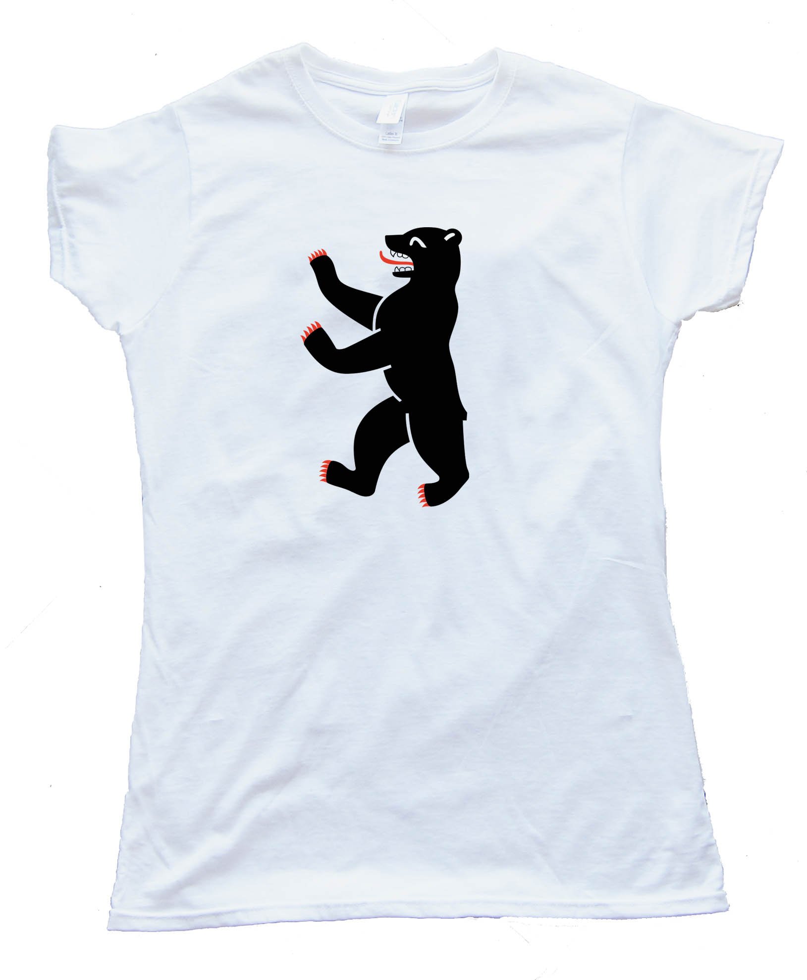 Womens Berliner Bear Berlin Flag - Tee Shirt