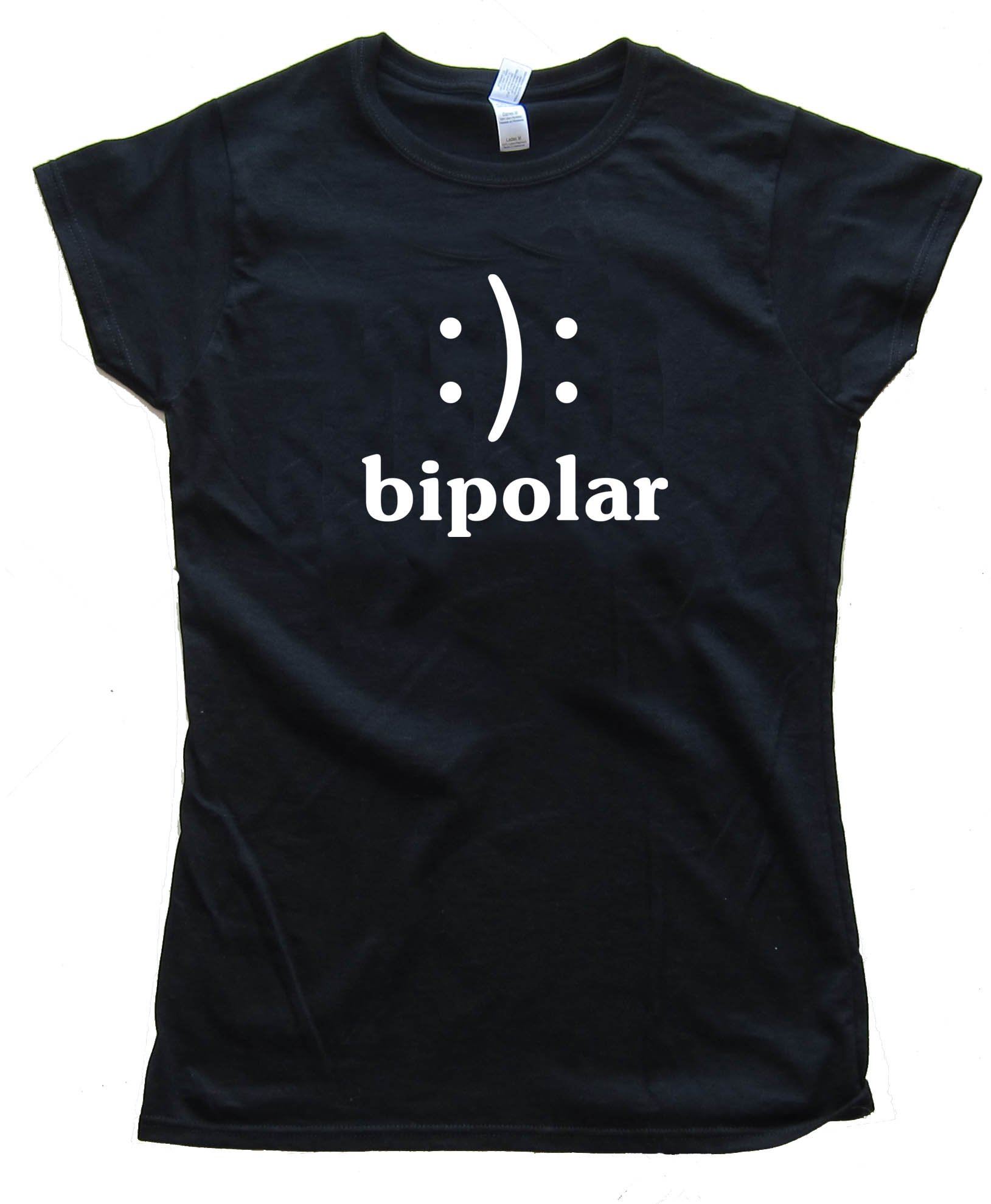 Womens Bipolar Smiley Face - Tee Shirt