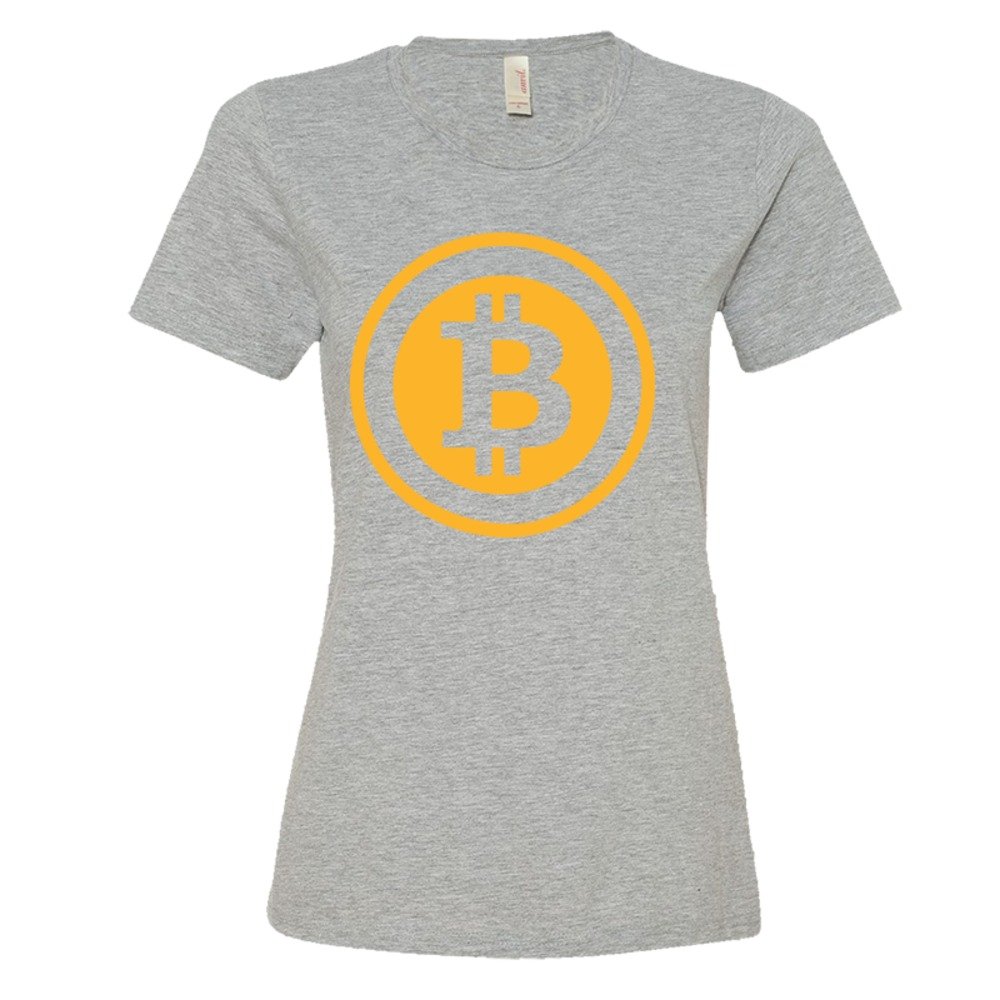 Womens Bitcoin Coin Image Online Currency - Tee Shirt